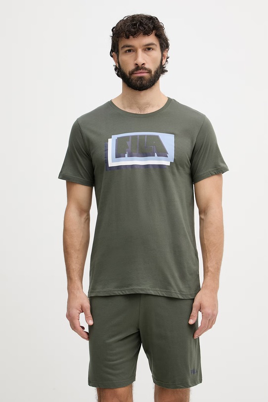 Fila piżama dwuczęściowa męska bawełniana zielony FPS1246