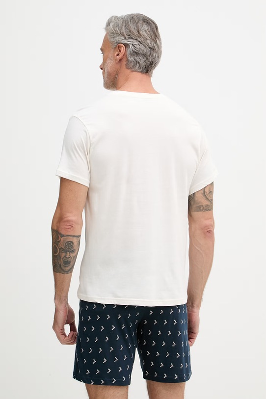 Odzież Fila piżama dwuczęściowa męska bawełniana FPS1247 beżowy