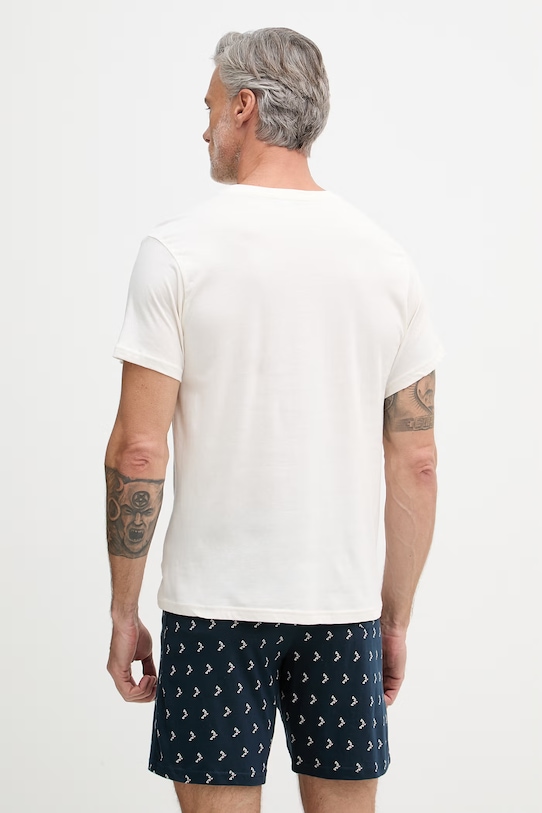 Odzież Fila piżama dwuczęściowa męska bawełniana FPS1247 beżowy