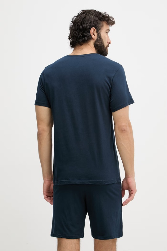 Odzież Fila piżama dwuczęściowa męska bawełniana FPS1247 granatowy