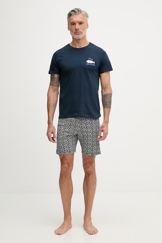 Fila dvoudílné pyžamo pánské bavlněné FPS1249 námořnická modř SS26