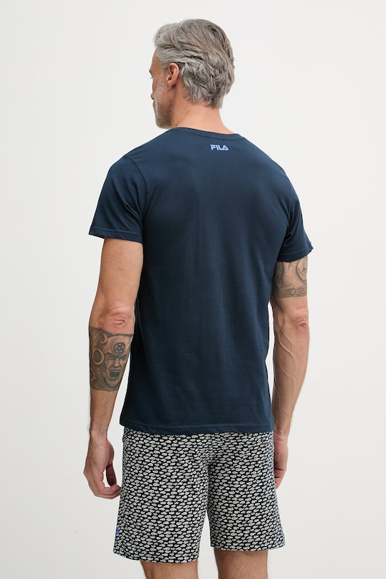 Oblečení Fila dvoudílné pyžamo pánské bavlněné FPS1249 námořnická modř