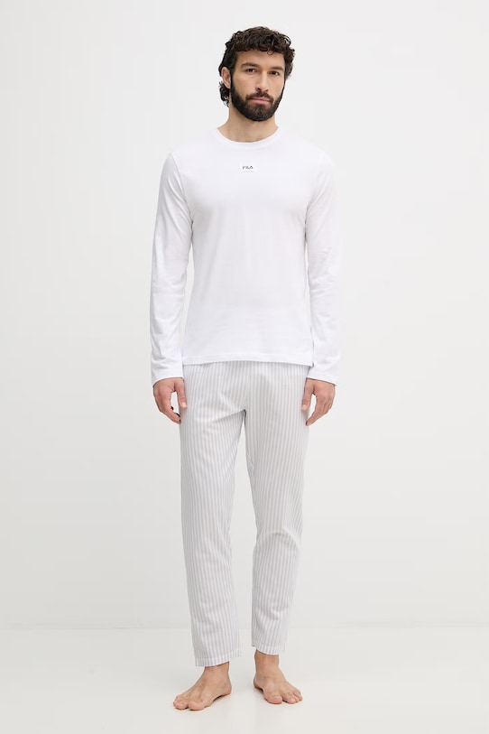 Fila piżama dwuczęściowa męska bawełniana biały FPS1252