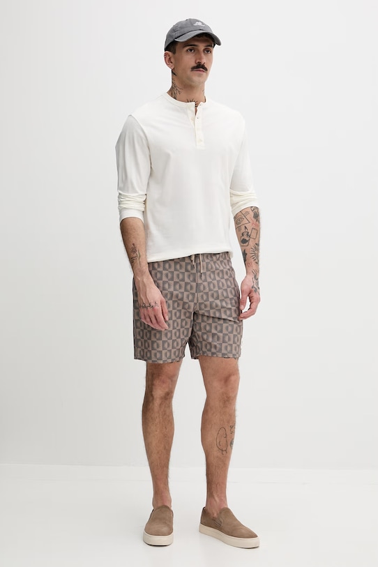 Hurley szorty kąpielowe męskie HSP26MMBS09030 brązowy SS26