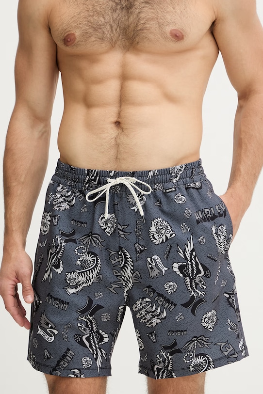 Hurley pantaloni scurți de baie pentru bărbați VOLLEY FLEX MBEU00012 gri SS26