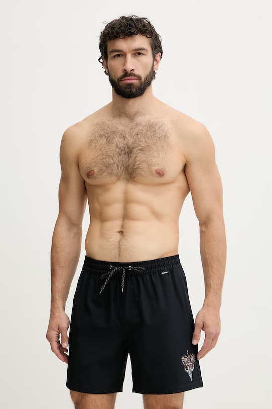 Hurley pantaloni scurți de baie pentru bărbați VOLLEY FLEX negru MBEU00019