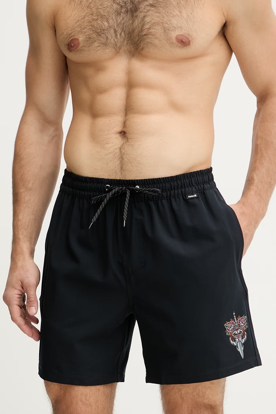 Hurley шорти для купання чоловічі VOLLEY FLEX MBEU00019 чорний SS26