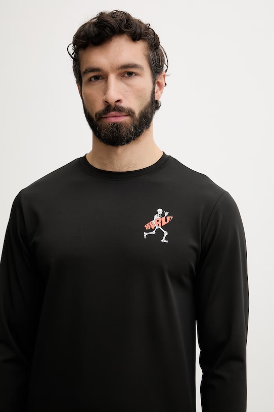Hurley longsleeve de baie pentru bărbați negru MLEU00006