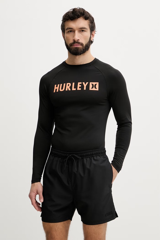 Hurley лонгслив для плавания для мужчин чёрный MLEU00002