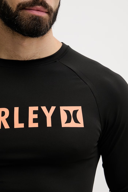 Hurley longsleeve de baie pentru bărbați MLEU00002 negru