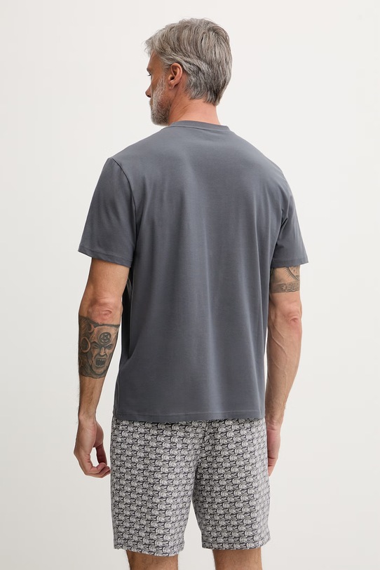 Odzież Lacoste piżama męska bawełniana z elastanem 4H2753 szary