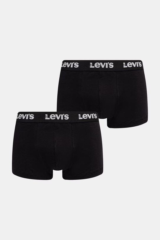 Levi's bokserki męskie bawełniane z elastanem 2-pack czarny 37149.1208