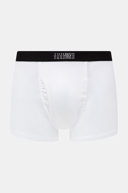 MM6 Maison Margiela bokserki dopasowane bawełniane z elastanem męskie biały MJLD50020