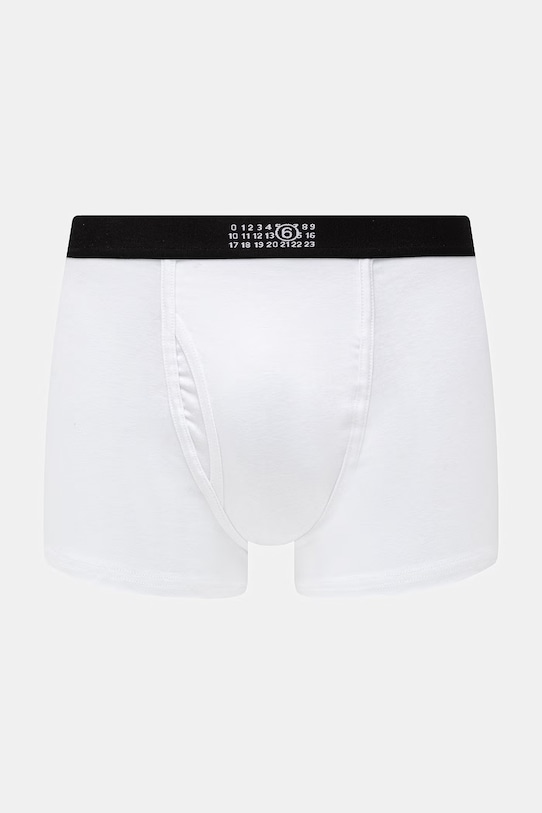MM6 Maison Margiela bokserki dopasowane bawełniane z elastanem męskie biały MJLD50020