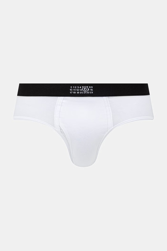 MM6 Maison Margiela slipy bawełniane z elastanem męskie biały MJL610030