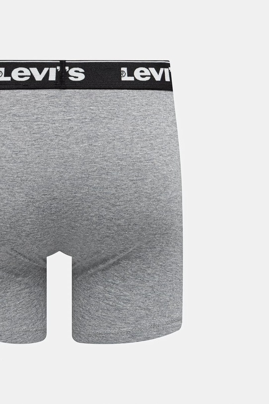 Levi's bokserki męskie bawełniane z elastanem 3-pack 37149.1230 czarny