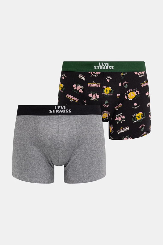 Levi's bokserki damskie bawełniane z elastanem 2-pack szary 37149.1284