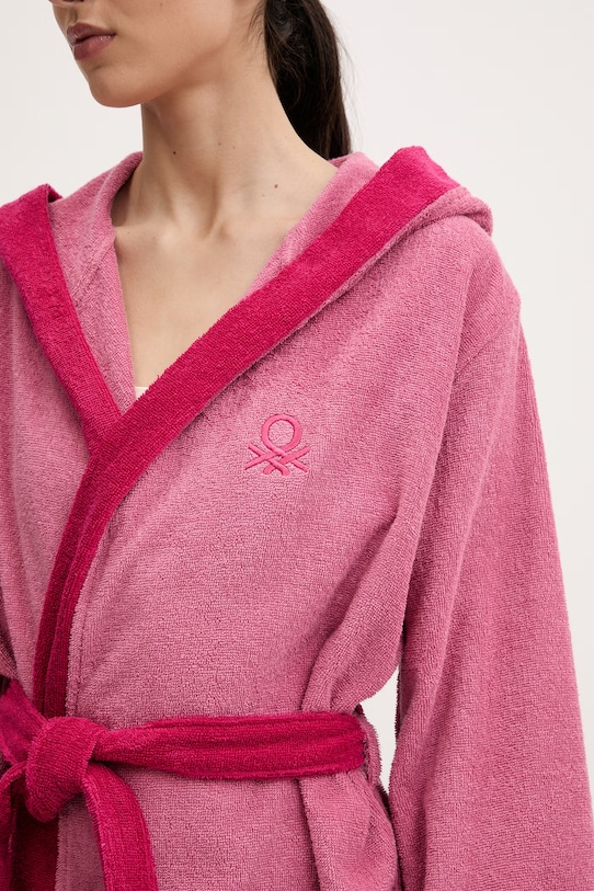 United Colors of Benetton Halat de baie din pânză terry pentru femei din bumbac 64PDV800I