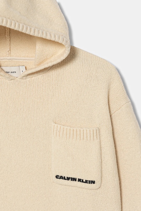 Chłopiec Calvin Klein Jeans bluza dziecięca IB0IB02622.128.176.PPY2 beżowy