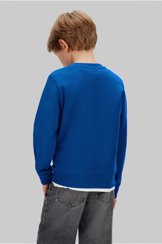 Chlapec Detská bavlnená mikina Calvin Klein Jeans IB0IB02616.128.176.PPY2 modrá