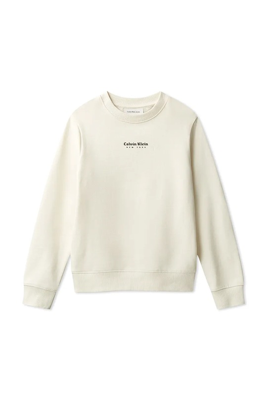 Calvin Klein Jeans hanorac de bumbac pentru copii IB0IB02617.116.PPY2 bej SS26