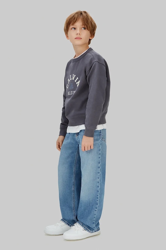 Calvin Klein Jeans bluza bawełniana dziecięca IB0IB02619.128.176.PPY2 szary