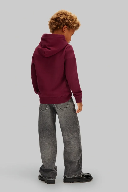 Calvin Klein Jeans bluza bawełniana dziecięca IU0IU00679.128.176.PPY2 bordowy