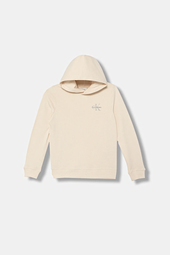 Calvin Klein Jeans bluza bawełniana dziecięca nadruk beżowy IU0IU00712.128.176.PPY2