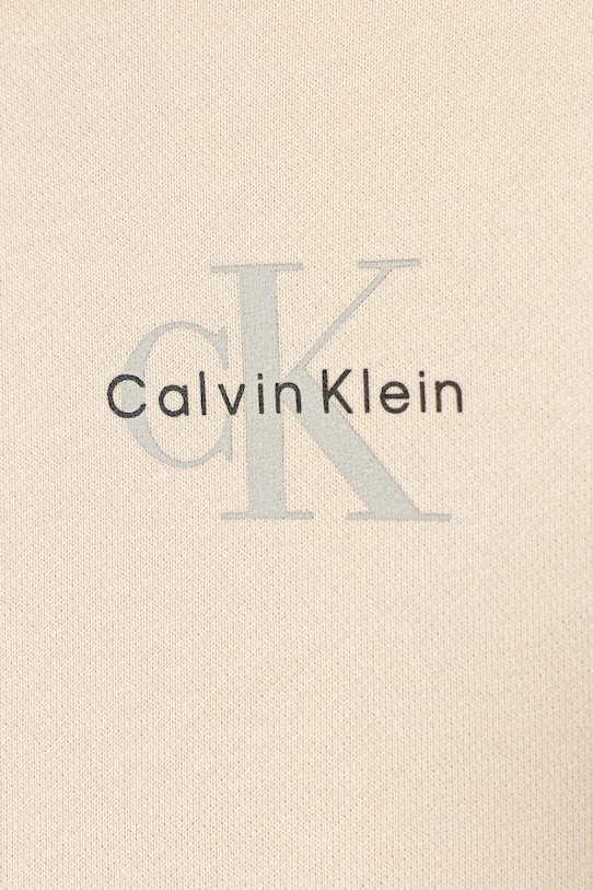 Chłopiec Calvin Klein Jeans bluza bawełniana dziecięca IU0IU00712.128.176.PPY2 beżowy