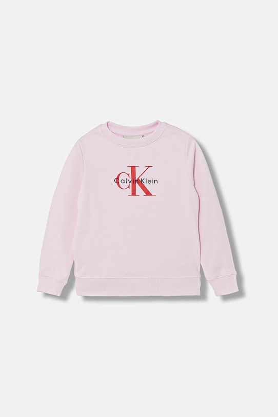 Calvin Klein Jeans bluza bawełniana dziecięca pozostałe różowy IU0IU00714.116.PPY2