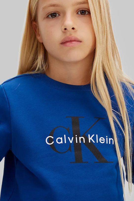Calvin Klein Jeans bluza bawełniana dziecięca IU0IU00714.128.176.PPY2 niebieski