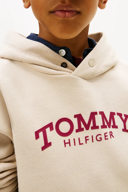 Chłopiec Tommy Hilfiger bluza dziecięca KB0KB10028.104.122.PPY2 beżowy