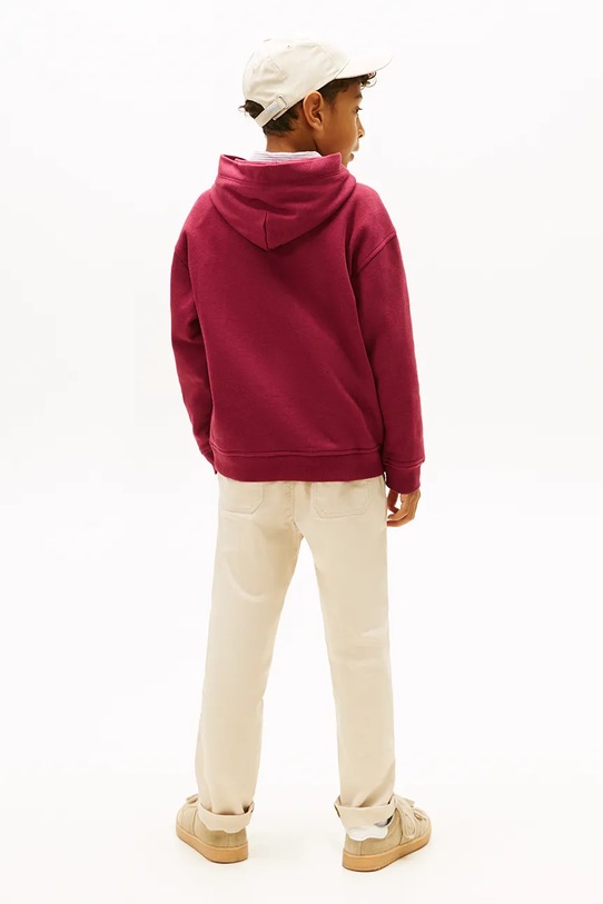 Tommy Hilfiger bluza dziecięca bordowy KB0KB10028.128.176.PPY2