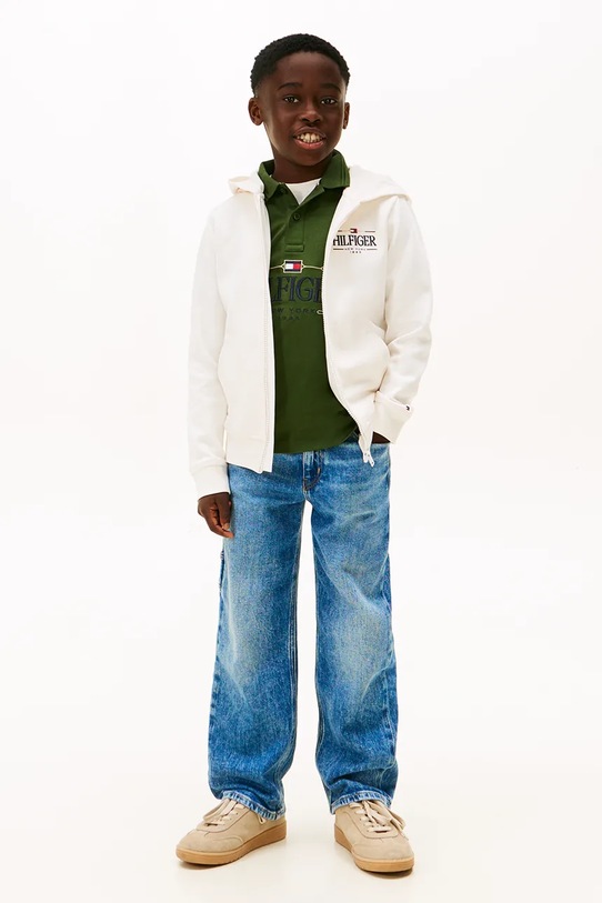 Chłopiec Tommy Hilfiger bluza dziecięca KB0KB10362.128.176.PPY2 biały