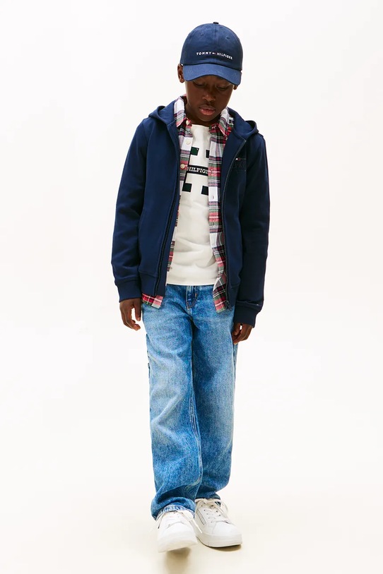 Tommy Hilfiger felpa per bambini blu navy KB0KB10362.128.176.PPY2