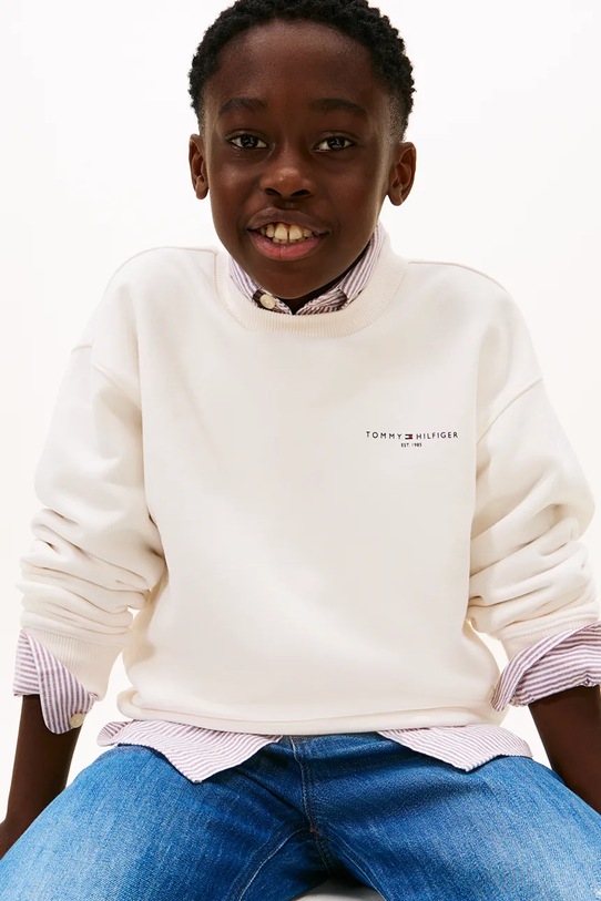 Детски суичър Tommy Hilfiger бял KS0KS00665.128.176.PPY2