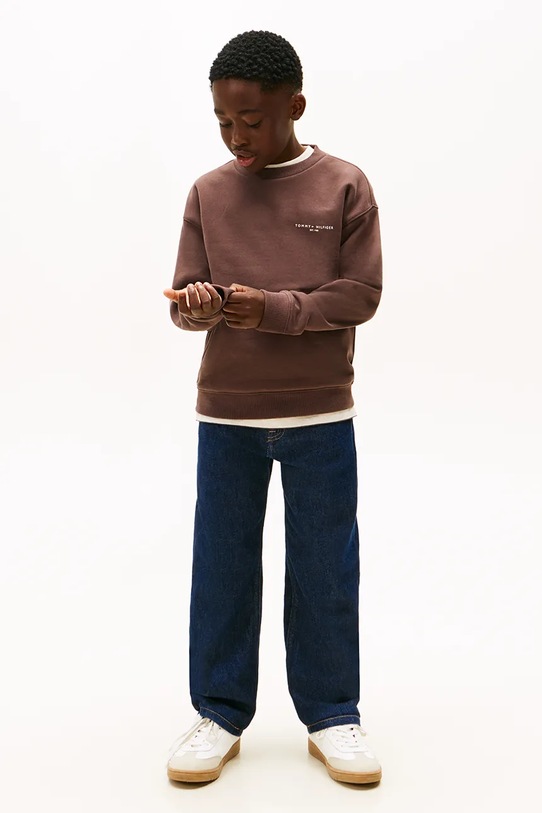 Момче Детски суичър Tommy Hilfiger KS0KS00665.128.176.PPY2 кафяв