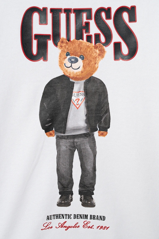 Chłopiec Guess bluza bawełniana dziecięca L6RQ05.KAD74.PPY2 biały