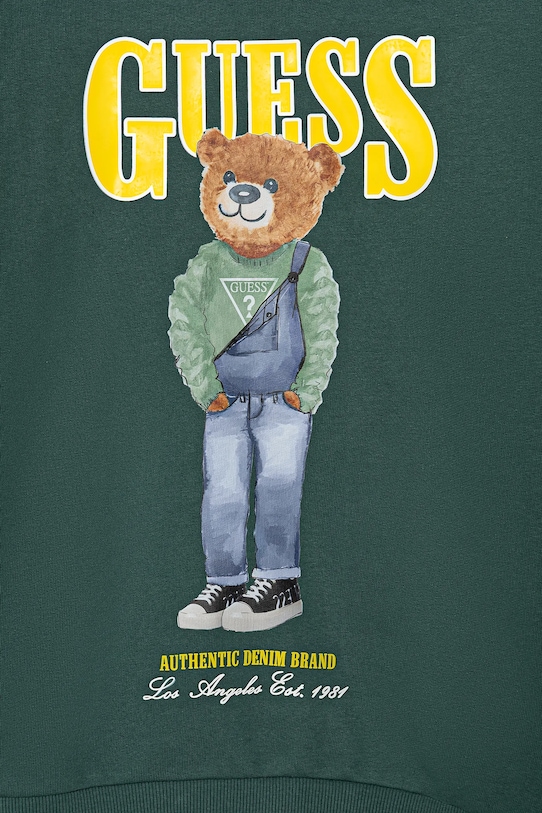 Chłopiec Guess bluza bawełniana dziecięca L6RQ05.KAD74.PPY2 zielony