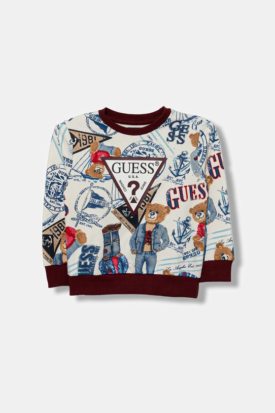 Guess bluza bawełniana dziecięca nadruk multicolor N6RQ00.KA6R4.PPY2