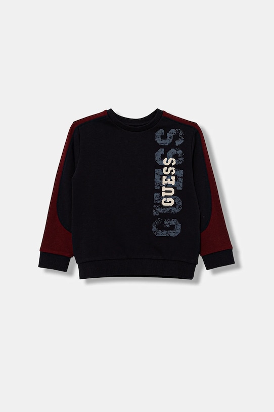 Guess bluza bawełniana dziecięca nadruk granatowy N6RQ01.KA6R4.PPY2
