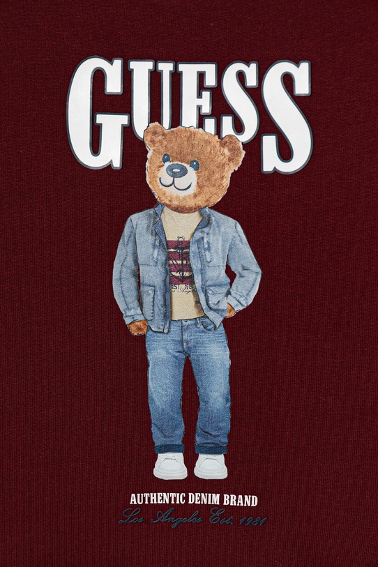 Chłopiec Guess bluza bawełniana dziecięca N6RQ03.KAD74.PPY2 bordowy