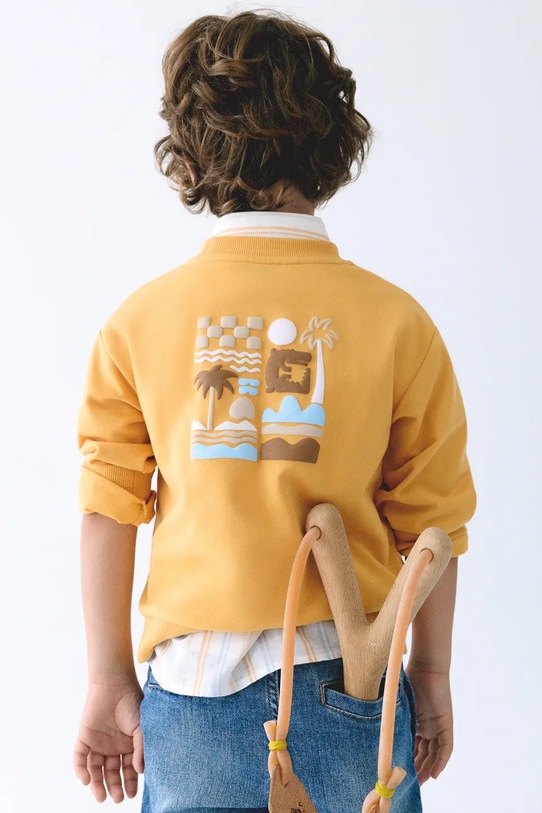 Mayoral bluza dziecięca z elastanem żółty 3434.5D.Mini.PPY2