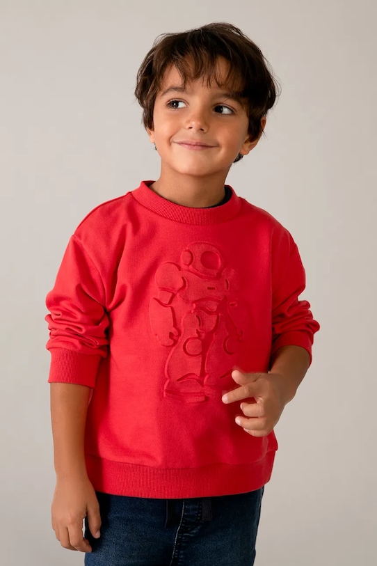 Mayoral bluza dziecięca z elastanem czerwony 3434.5D.Mini.PPY2