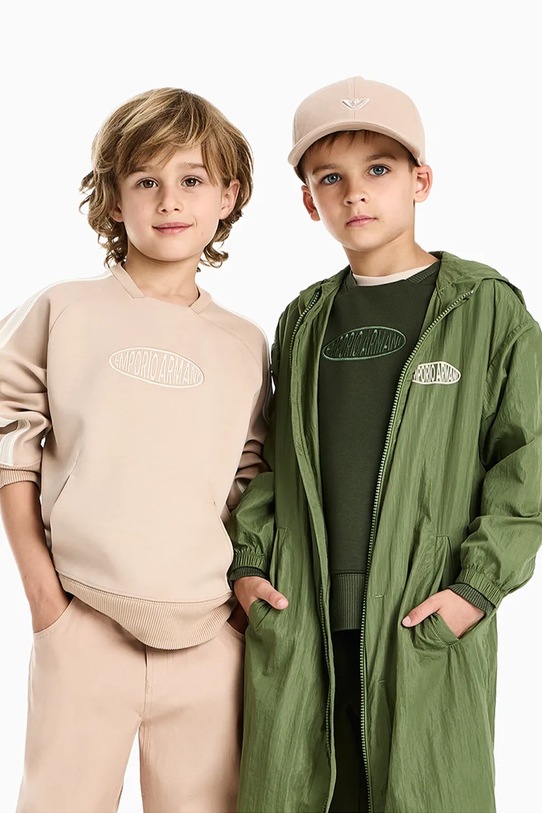 Emporio Armani felpa per bambini beige EB000950.AF21880