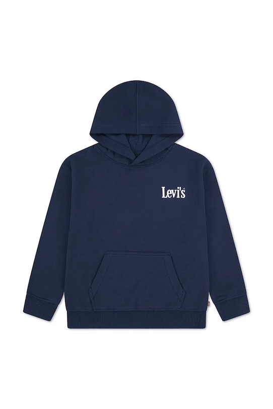 Levi's bluza dziecięca CLASSIC AND CLEAN HOODIE z kapturem granatowy 8EP584