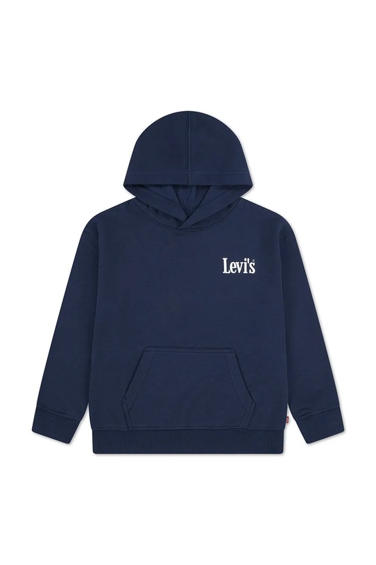 Levi's bluza dziecięca CLASSIC AND CLEAN HOODIE z kapturem granatowy 9EP584