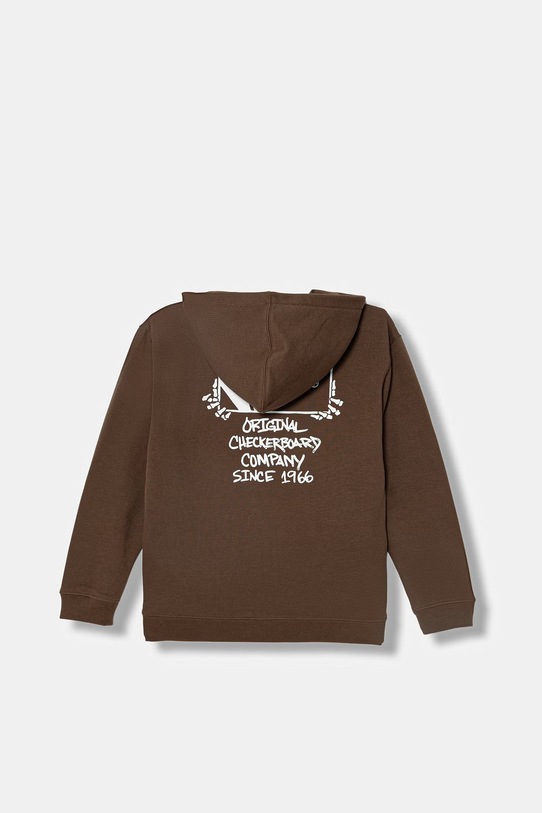 Vans παιδική μπλούζα με κουκούλα και κουμπιά VN000TEBFST1 καφέ SS26