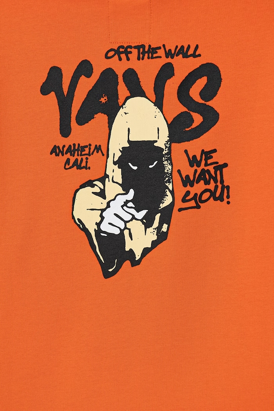 Αγορίστικα Παιδική βαμβακερή μπλούζα Vans VN000VY6FLM1 πορτοκαλί