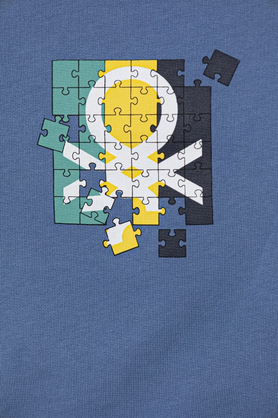 Chłopiec United Colors of Benetton bluza bawełniana dziecięca 3J70G10LJ.P.Stagionale niebieski